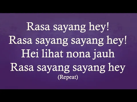 Grade 8: Music:  RASA SAYANG - Malaysian Folksong