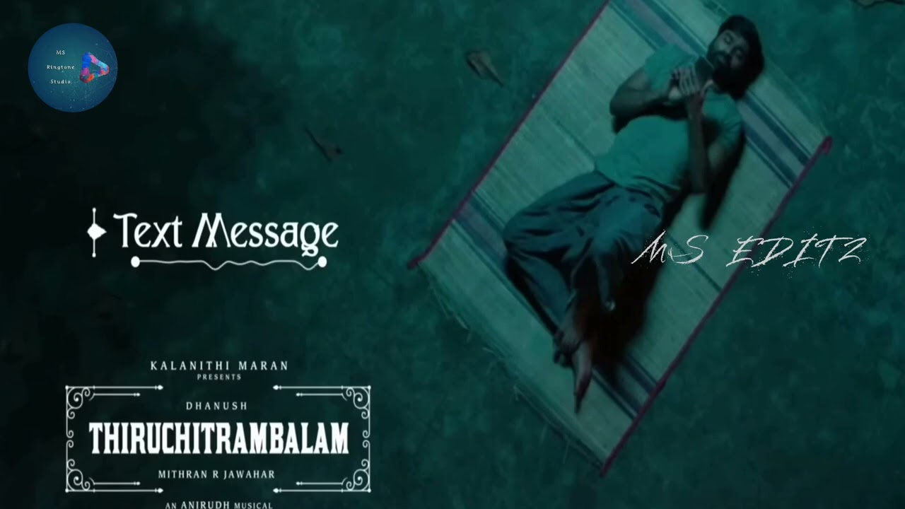 Thiru Movie Text Message BGM | Ringtone | MS Ringtone Studio | MS Editz cover