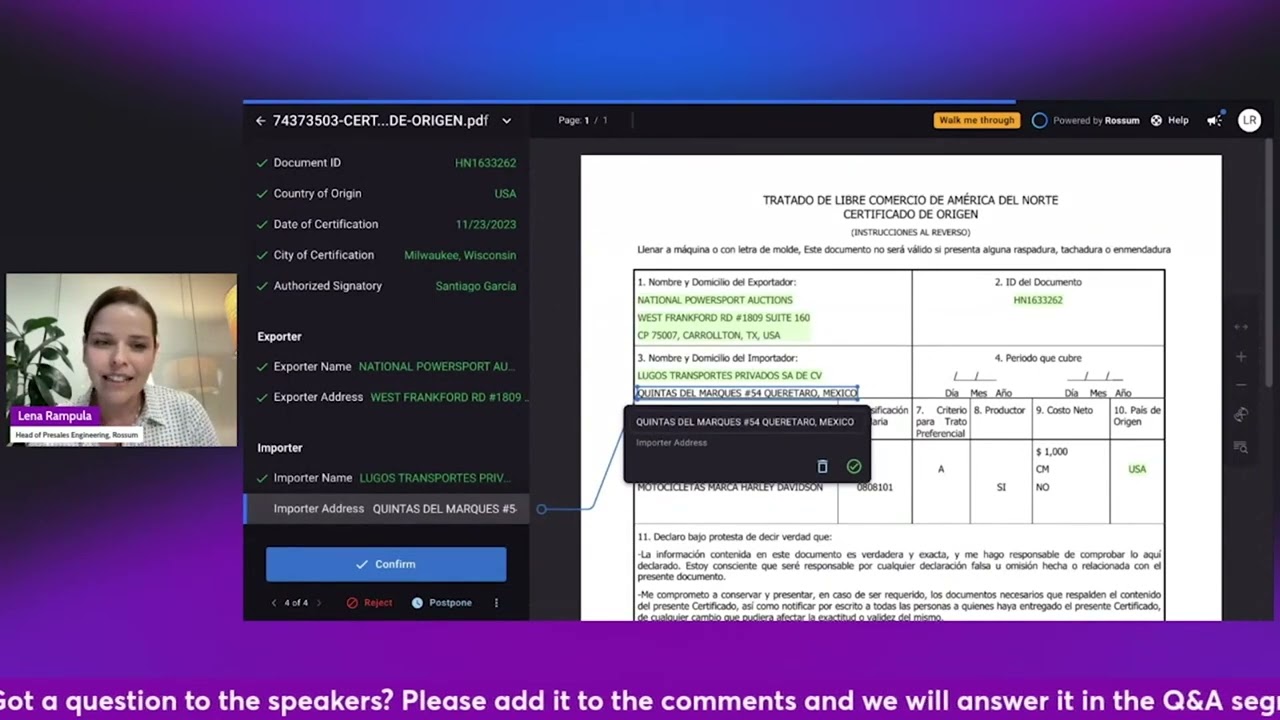 Rossum Aurora: Product demo