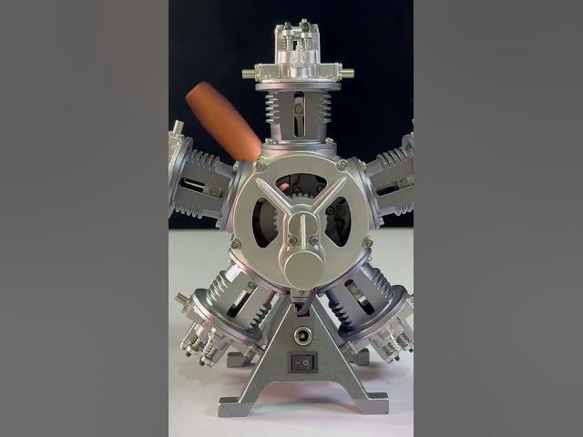 Six-cylinder star engine🌟 #model#diy cover