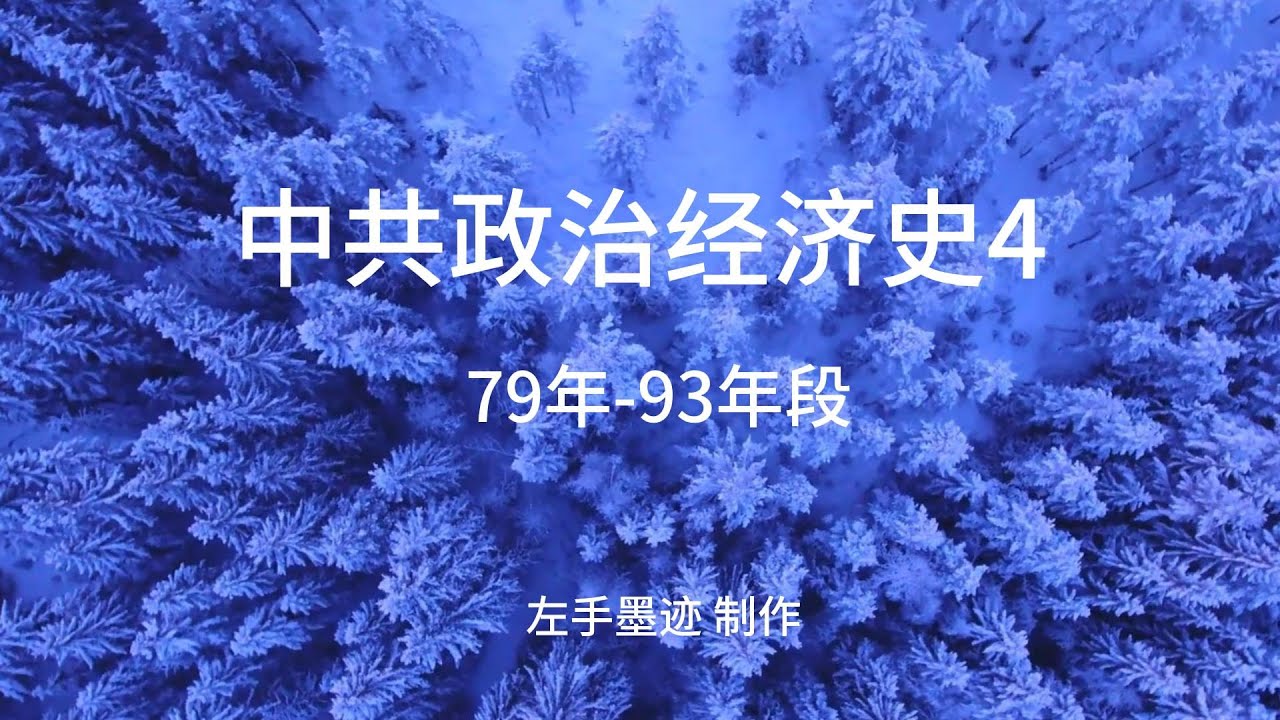 深度解析中共政治经济史4（79年-93年段）