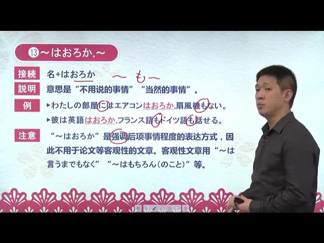 新世界网校《新标准日本语》高级（下册）— 第 13 课：02．文法（2）