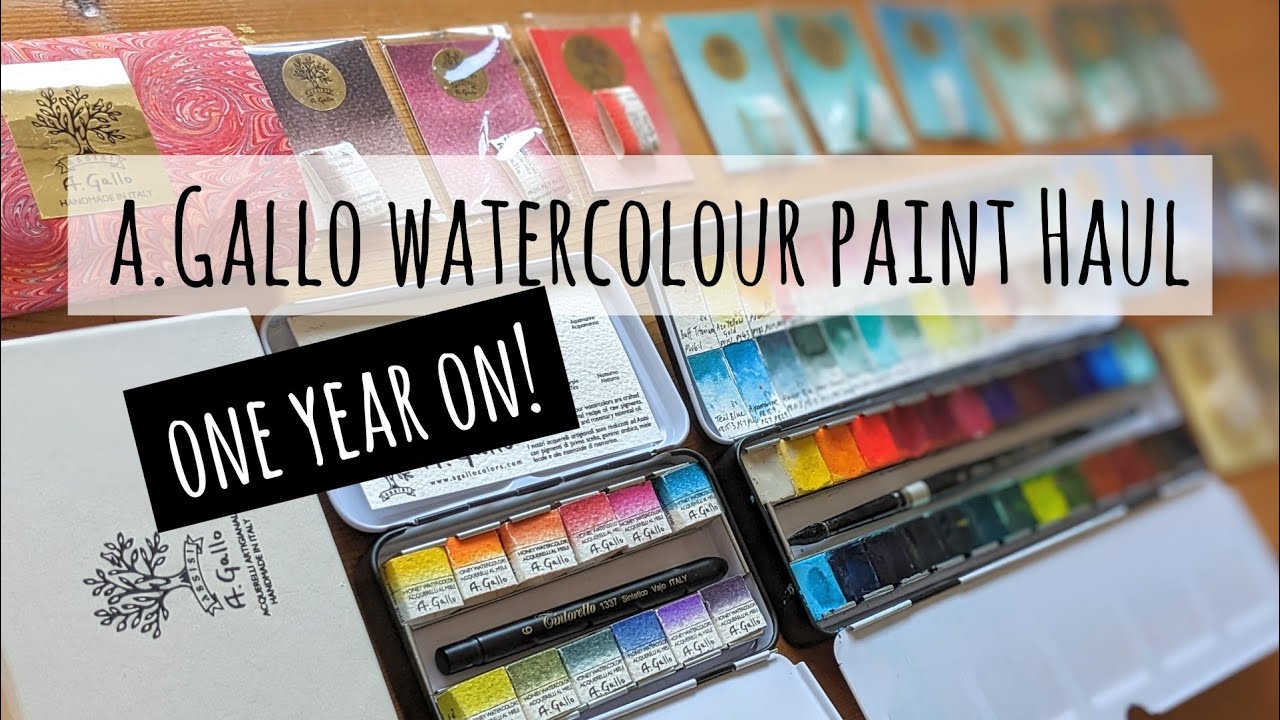 What Did I Use?! Reviewing an A.Gallo Watercolour Paint Art Haul One Year Later (+ Etchr Sketchbook) cover