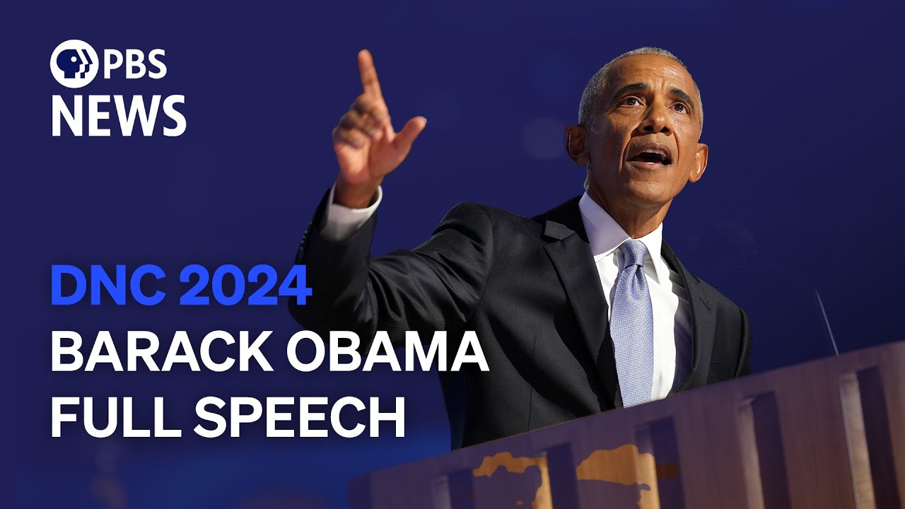 WATCH: Former President Barack Obama's full speech at 2024 Democratic National Convention cover