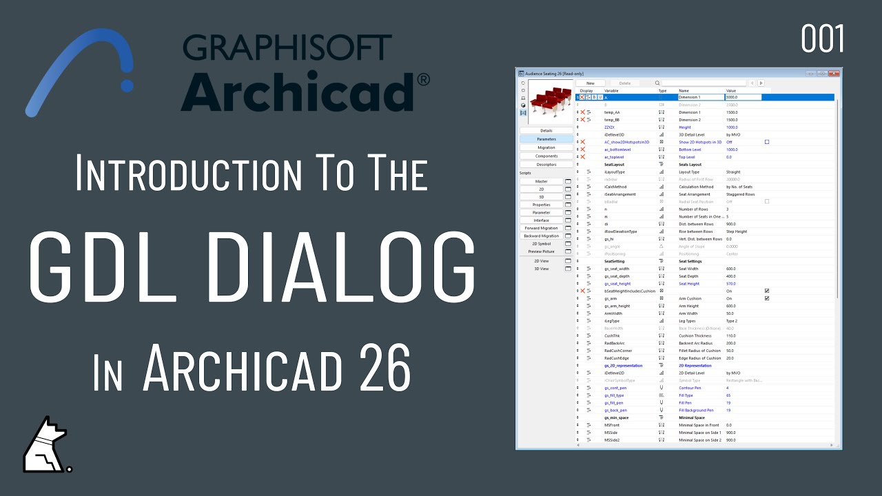 001 Introduction to the GDL dialog in ARCHICAD 26