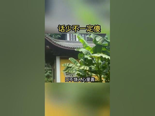 话少不一定傻#修行 #禅悟人生 #修心修行