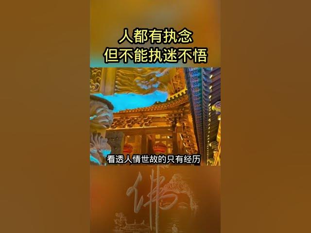 人都有执念，但不能执迷不悟#修行 #禅悟人生 #智慧人生 #生活感悟 cover